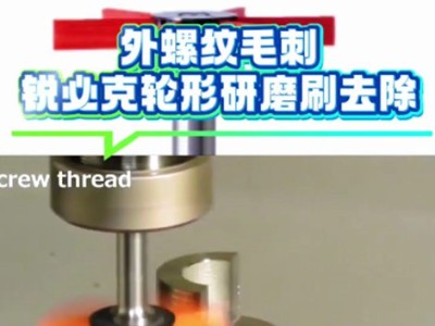 外螺纹毛刺，锐必克轮形研磨刷去除