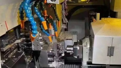 津上BO206走心机紫铜铣削，8万转高频铣高精度加工