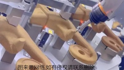 热砂芯去除合模线毛刺，RBZ30浮动主轴带旋转去除