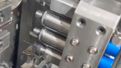 宁江走心机打孔座铣削，可用6万转高速电主轴高速铣削