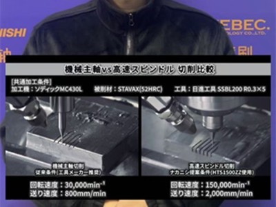 三万转主轴对比十五万转高速气动主轴加工速度相差多少呢？